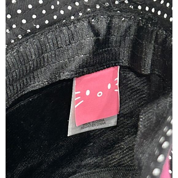 Girls Hello Kitty Black and White Polka Dot Fedora Hat new without tags - Picture 2 of 3